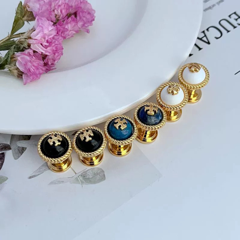 Tory Burch Geometric Circle Letter Earrings